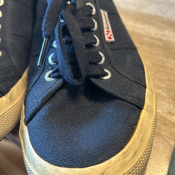 Superga 41 9.5US Cotu Classic Black and Cream Rubber Sole Sneaker Casual… - Picture 6 of 7